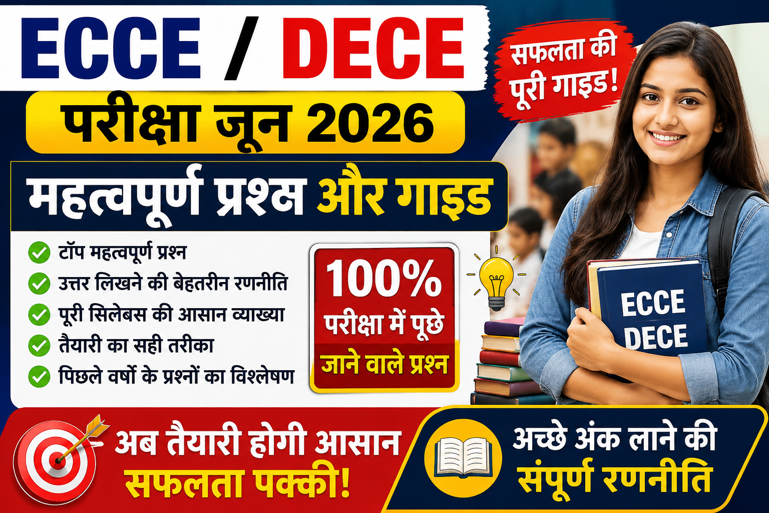 ECCE / DECE Exam June 2026 Important Question and Guide: Ecce Exam 2026 के लिए सबसे महत्वपूर्ण प्रश्न, तैयारी रणनीति और पूरी गाइड